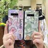 Lanyard Dirt-resistant Phone Case For Samsung Galaxy S10 5G/SM-G977N Soft Case Waterproof Wristband Anti-dust Cartoon