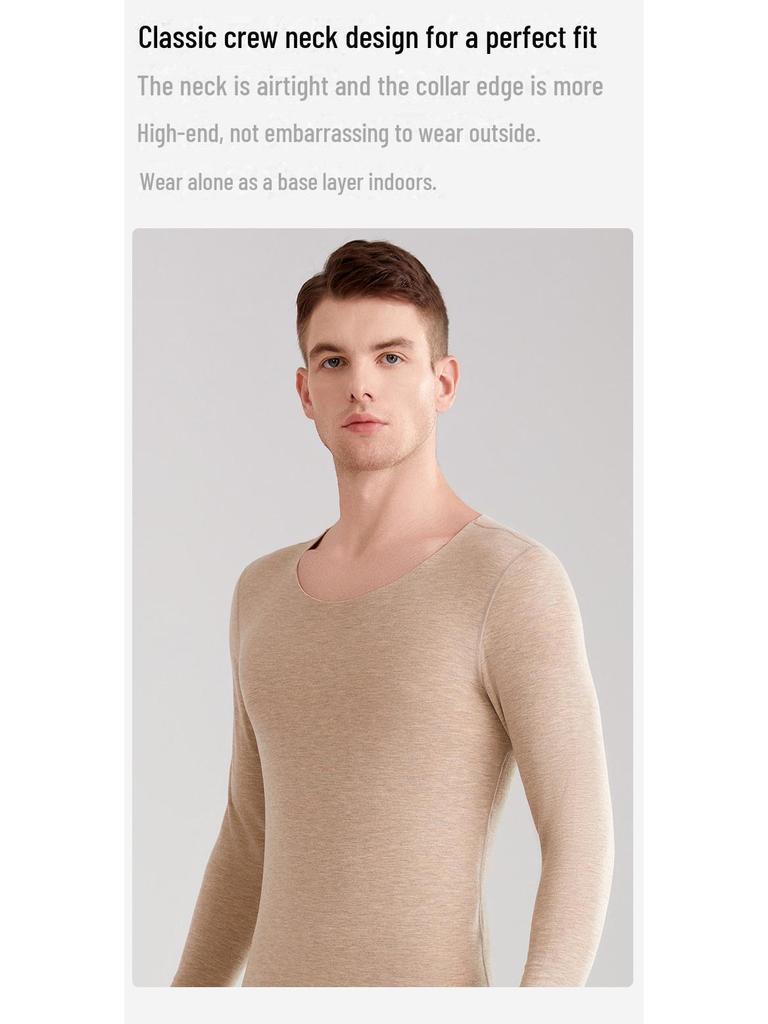 Мужской комплект термобелья из шелка и кашемира Delong LED - антибактериальный, теплый осенний костюм