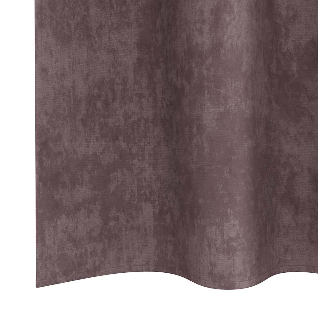 Velvet Curtains with Curtains 2 pcs Brown 140 x 140 cm Velvet