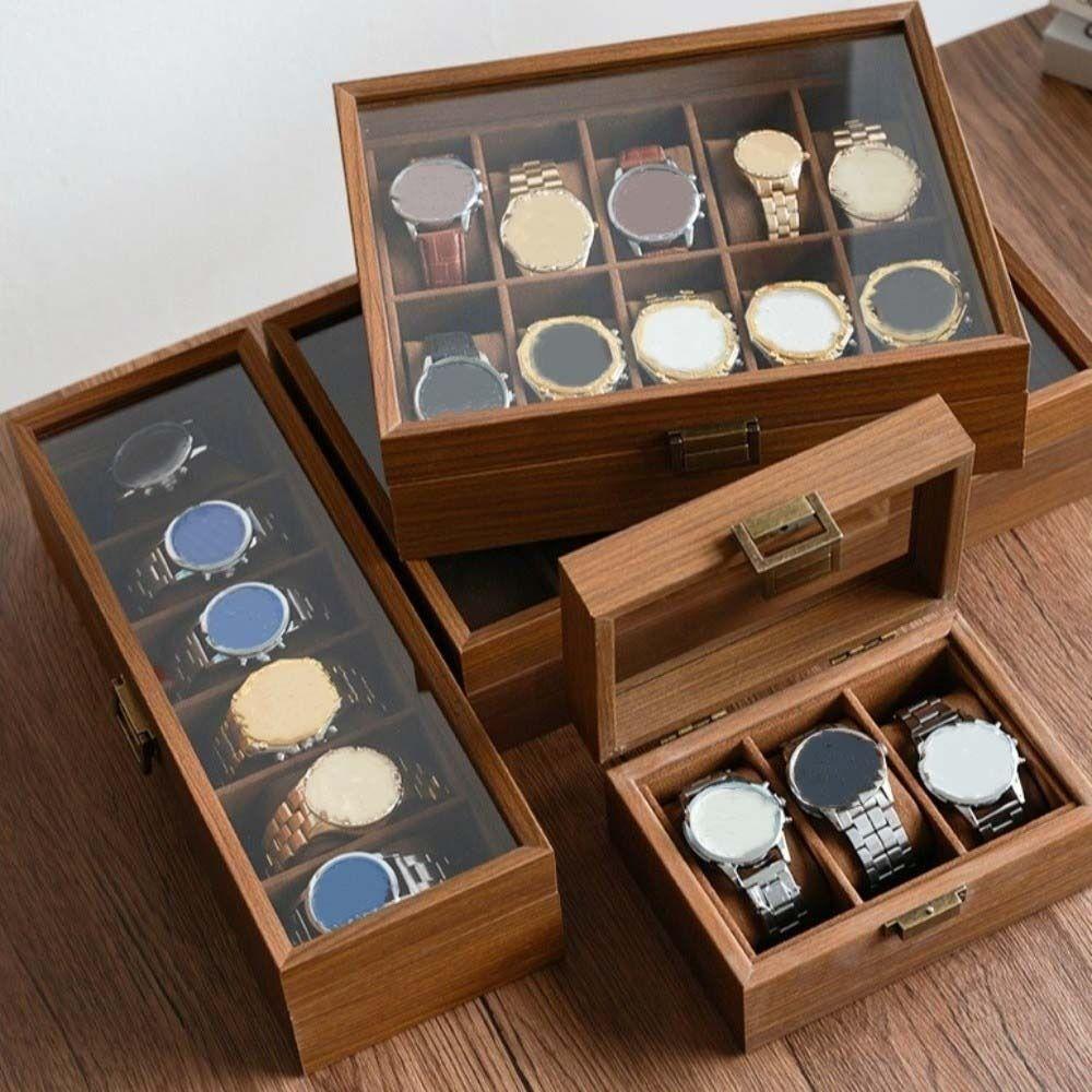 Walnut Wood Wooden Watch Box Soft Watch Pillow Watch Display Box Watch Storage Box  Gift Packaging
