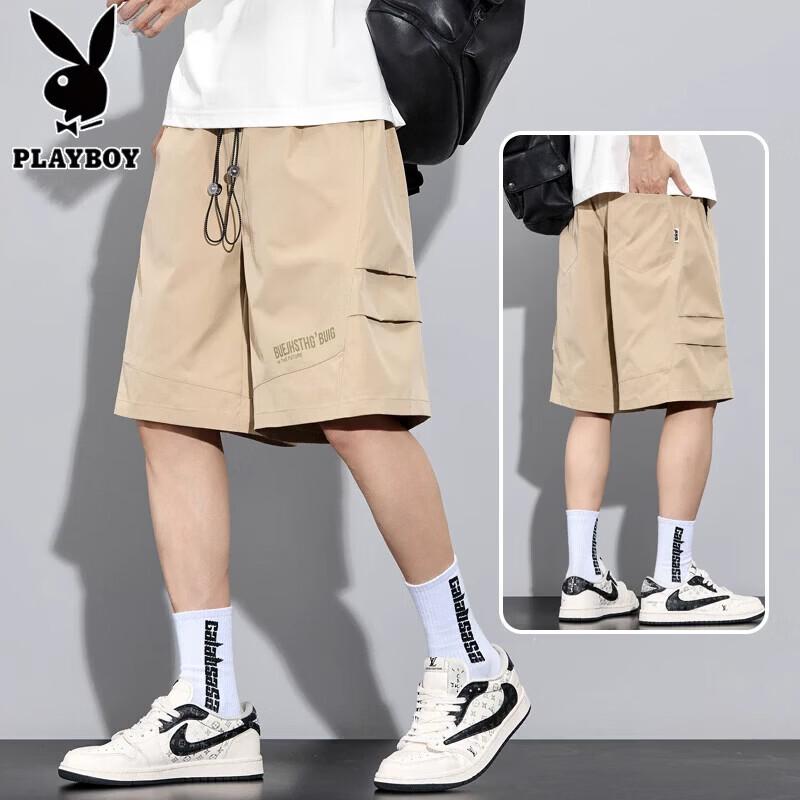 PLAYBOY Мужские шорты-карго из ледяного шелка