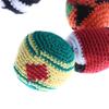 1/3/6/12Pcs Geometric Pattern Handmade Knitted Footbag Sack Durable Crochet Kick Sack  Outdoor Toy