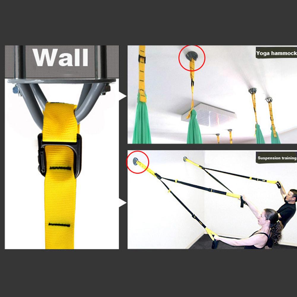 2-hole Wall Mount Bracket For Suspension Straps Ceiling Anchor Mount With 2 Self-tapping Screws / 2 Expansion Screws