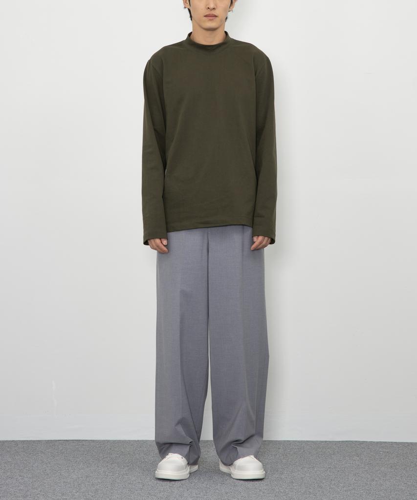 RAW TO RAW Mrp027B Lycra Straight Wide Pants (Tibet Grey)