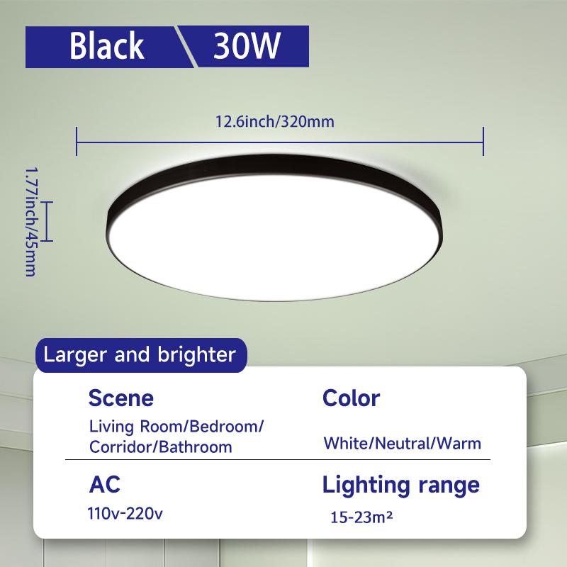 Золотая потолочная лампа Светодиодная потолочная лампа 220В 3 цвета Светодиодные панели Ультратонкие Освещение для кухни спальни гостиной