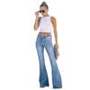 Elastic Flare Straight Leg Women's High Waist Jeans