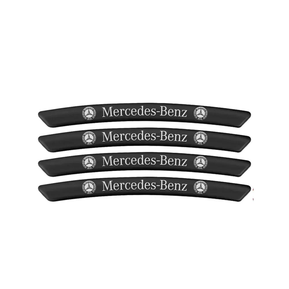 AAVW1 4Pcs/Set Car Styling Wheel Rim Sticker Badge For Mercedes Benz W204 W205 W211 Amg W212 W213 W203 Smart 451 Fortwo W176 W124