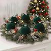 Cute Bowknot Flocked Xmas Baubles Flocked Velvet Bow Ornament Set Christmas Balls  Designers