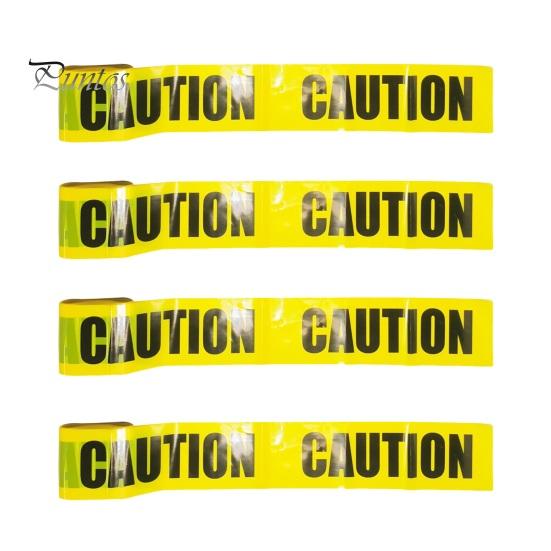 4 шт. предупреждающих лент на Хэллоуин, набор, жуткая предупреждающая декоративная лента, печатная лента на тему Хэллоуина для вечеринок в домах с привидениями, наружных украшений