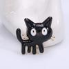 Blucome Модная черная эмалированная брошь в форме кошки для женщин, девочек, детей, шапки, воротник, корсаж, одежда, броши, аксессуары