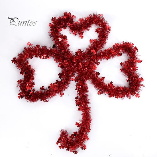 Шемрок Тинсел Стрит. Украшение стены ко Дню Святого Патрика создает шикарную атмосферу и уникальный реквизит для фотографий, высокопроизводительный подвесной кулон