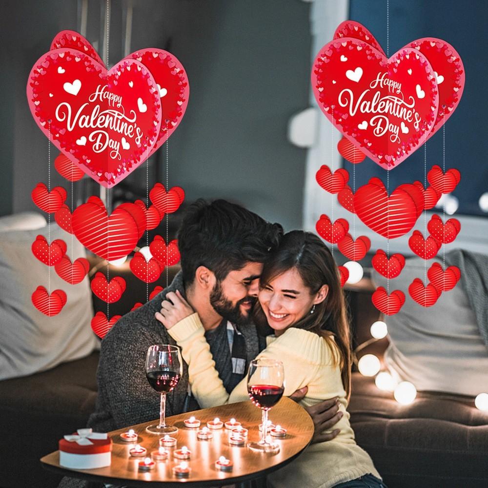 Valentine's Day Party Decoration Love Pendant Proposal Wedding Creative Heart Pendant Venue Decoration