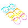 1/2 шт. Соломенные очки Забавные очки из мягкого ПВХ Гибкие очки для питья Соломинка для детей Праздничные принадлежности для дня рождения Креативность