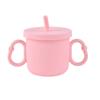 Double Handle Baby Training Cup Portable Toddlers Straw Water Bottle  Liquid Feed