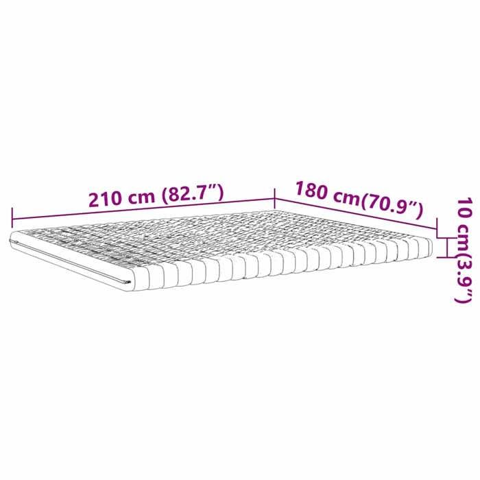 VidaXL Matelas en mousse blanc 180x210 cm 7 zones dureté 20 ILD,matelas de lit,matelas de lit de jour,matelas en mousse 4016652