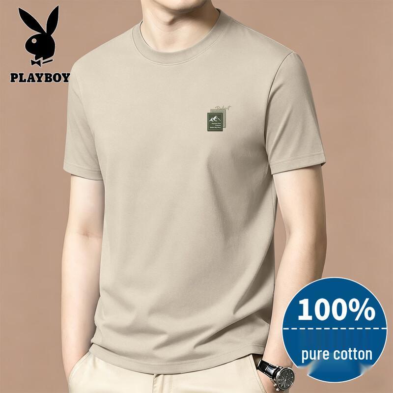 PLAYBOY Мужская хлопковая футболка с коротким рукавом