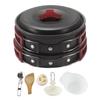 Outdoor Pot Tableware Kit Pot Pan Set Travel Cutlery Utensils Cookset Cooking Kit for Camping Backpacking Outdoor Cooking Picnic
