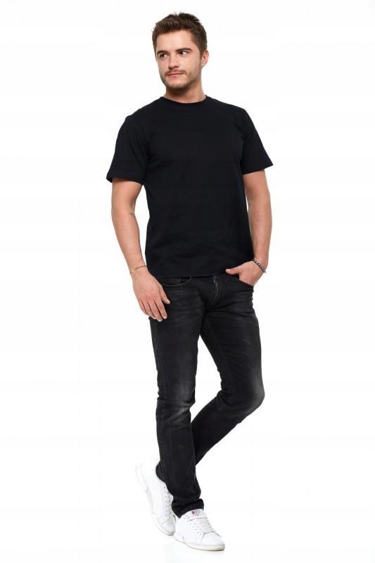 T-Shirt Men's Cotton Short Sleeve 4XL Black