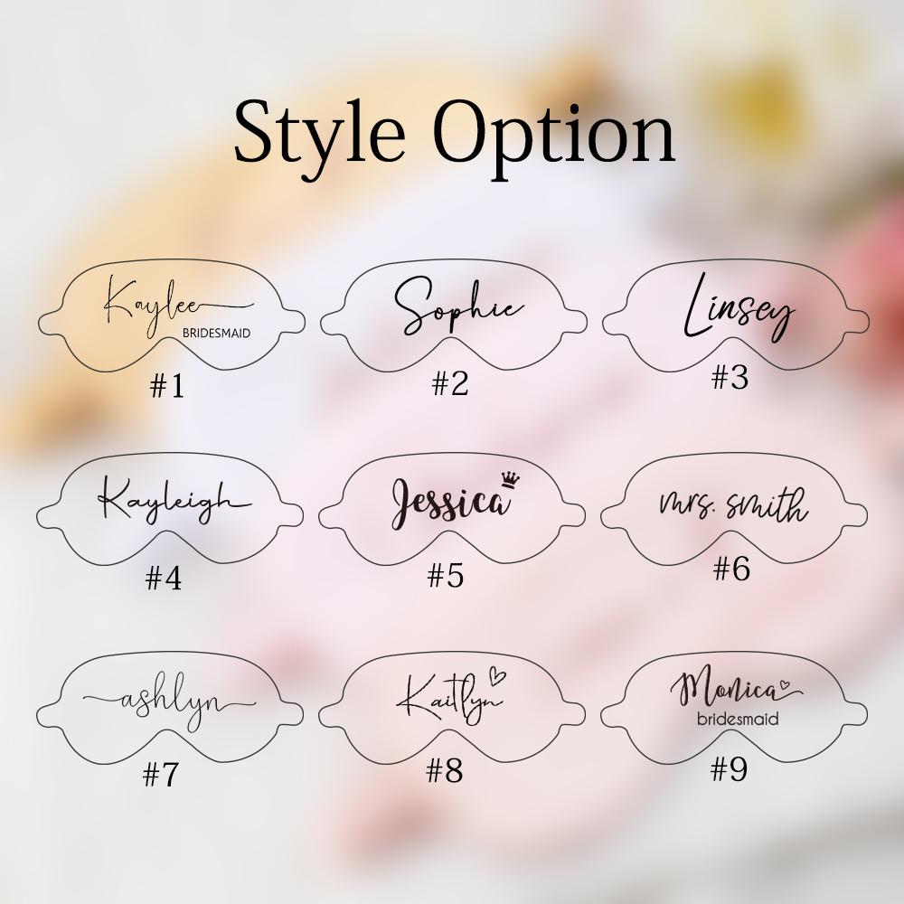 Custom Satin Eye Mask Personalized Bride Shower Bachelorette Party Gift Monogram Sleeping Eye Mask Bridesmaid Proposal Favors