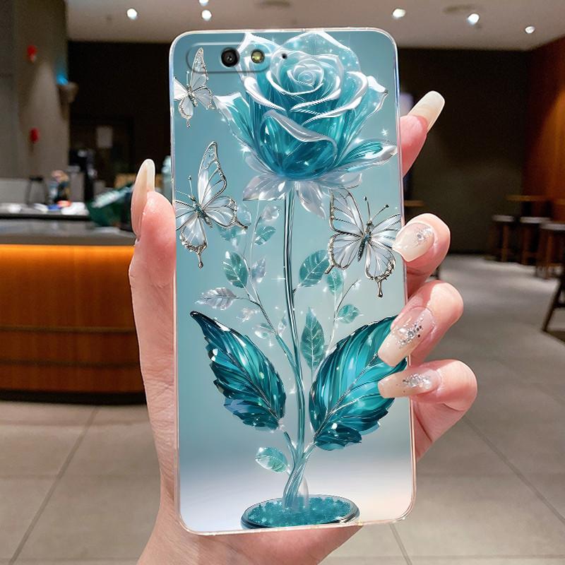 Phone Case For Huawei Y6 2018 Fundas Capa Butterfly Bow Protective Casing Transparent Soft Silicone TPU Cover Coque