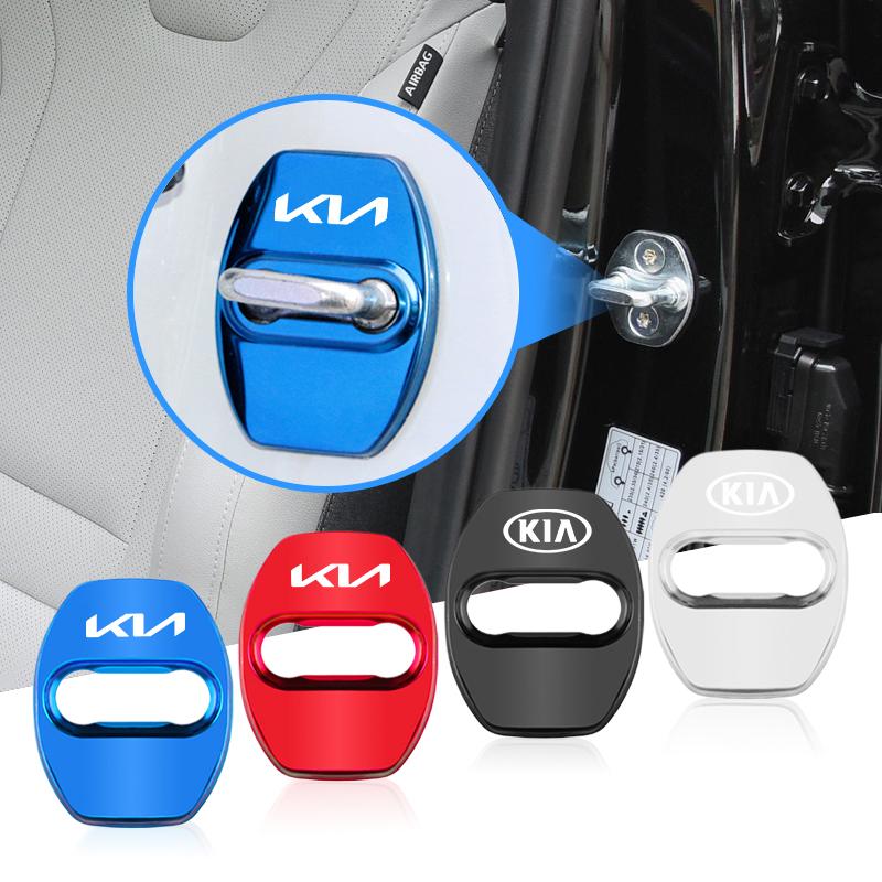 4 шт. Защитная крышка замка двери автомобиля из титанового сплава для KIA Sportage Seltos Sorento K3 K4 Soul Carnival EV6 EV9 Carnival K5 Pegas
