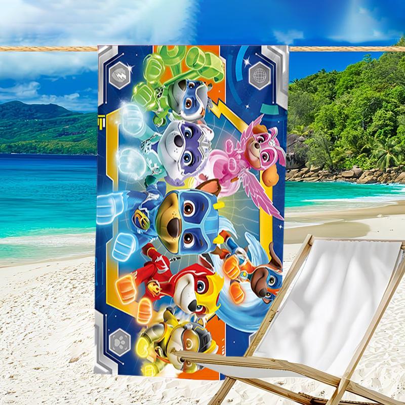 1pc Paw Paw21 Beach Towel, Beach and Seaside Swimming Pool Equipment, Fashion Pattern, Rectangular, Travel Essentials