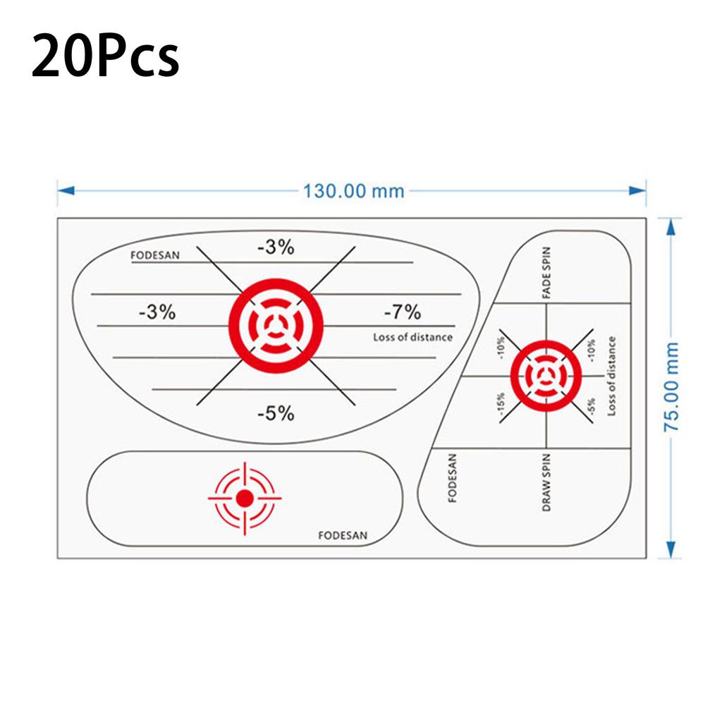 Многоразовые наклейки для удара по мячу для гольфа 20 шт., Тренажер для тренировки Sweet Spot с мгновенной обратной связью для практики свинга клюшками