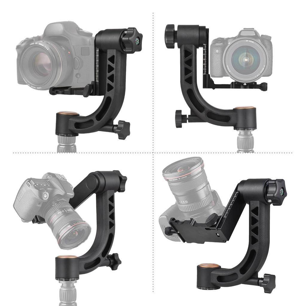 Сверхмощная панорамная головка штатива с поворотом на 360 градусов из алюминиевого сплава, грузоподъемность 15 кг/33 фунта с 1/4 дюйма