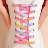 No-Tie Elastic Shoe Laces Colorful Pearlescent Laces with Secure Clips, Ideal for Kids, Elderly, Sports & Daily Wear Sneakers
