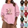 Women's Fashion Casual Round Neck Loose Long Sleeve Solid Color Sweatshirt