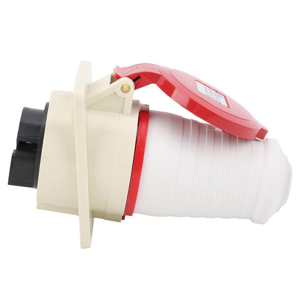 Industrial Plug Embedded Socket Set 5Pin 3Phase 380415V 32A 3P+N+E IP44 Insulated Shell 6h Mounted