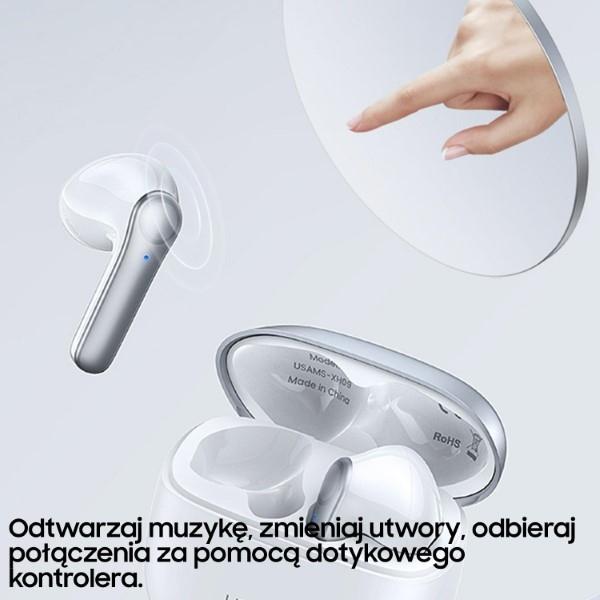 Usams Słuchawki Bluetooth 5.1 Twsxh Series Dual Mic Bezprzewodowe Niebieski/Blue Bhuxh03