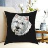 Cute Westie Dog Full Of Self-Esteem Throw Pillow Cover Polyester Throw Pillow West Highland Terrier Cushion Covers