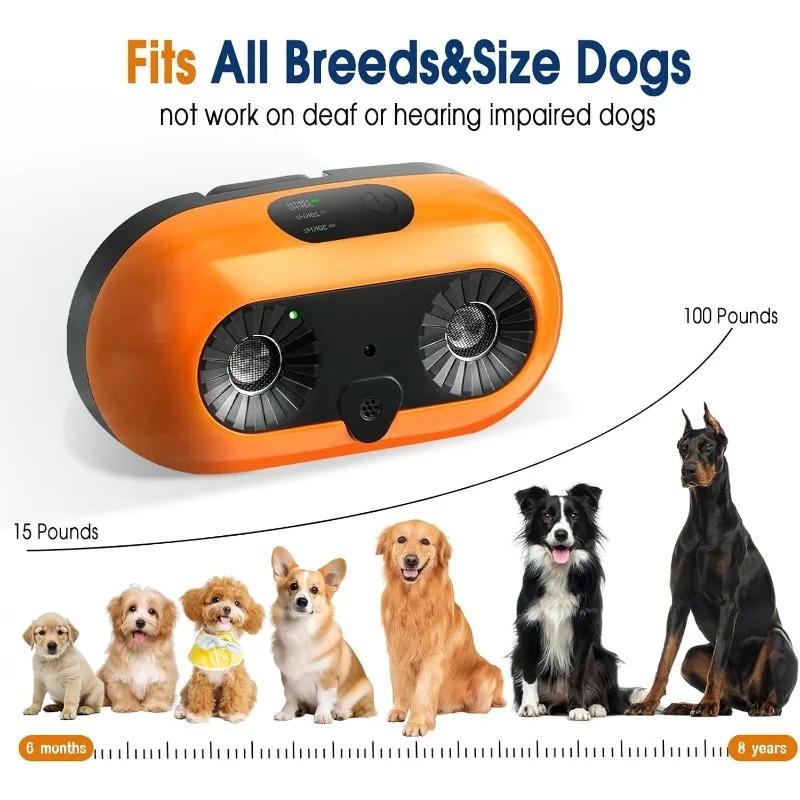 Устройство контроля лая собак Звуковой отпугиватель Перезаряжаемый 3 режима работы IP45 Всепогодный Инструмент для прекращения лая для двора дома