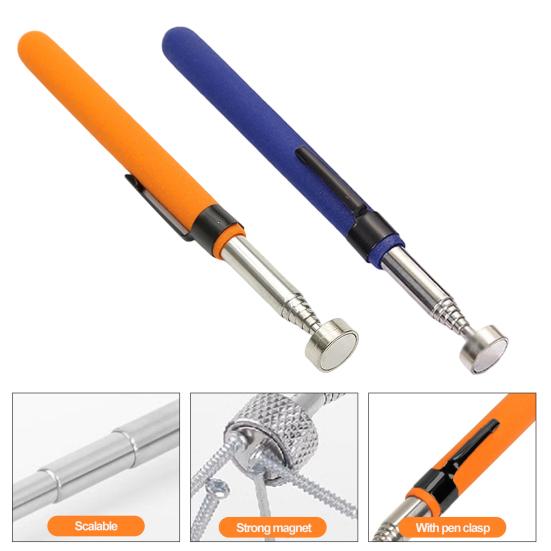 Телескопический магнитный захват 28 дюймов, выдвижной инструмент-захват с магнитом 8 фунтов для труднодоступных узких мест, механик, автомобильный