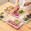 Ящик для хранения продуктов в холодильнике, прозрачный 45388 отсеков, герметичный герметичный разделенный лоток для овощей с крышкой, многоразовый