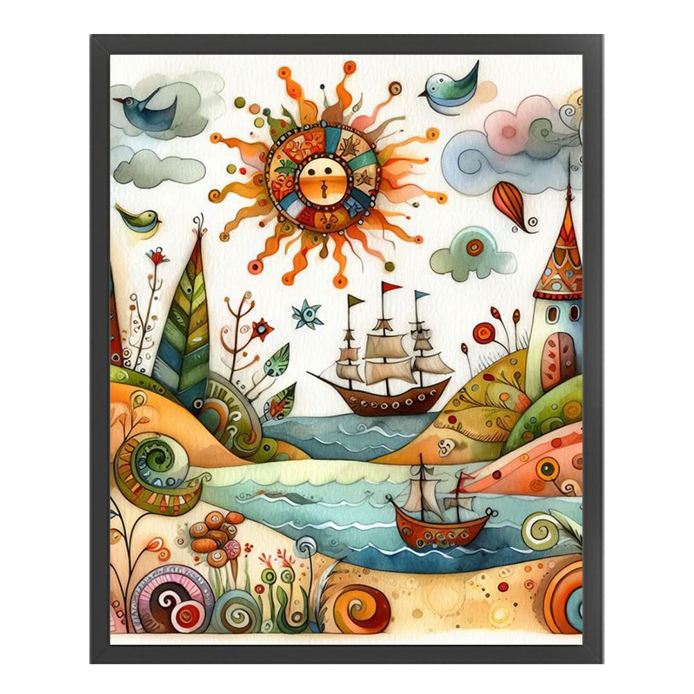 #L Полная вышивка Эко-хлопковая нить 11CT Печатная книга Набор для вышивки крестом Искусство