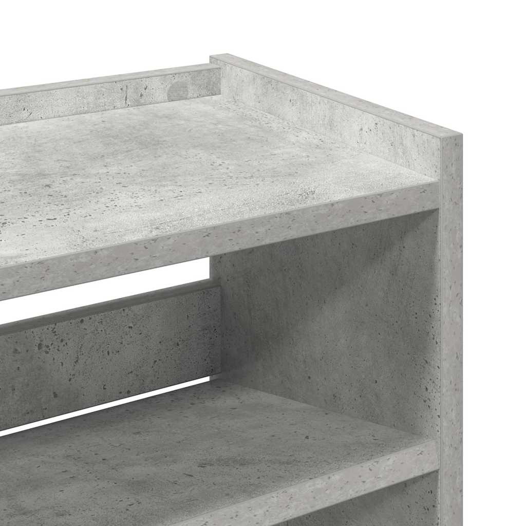 Shoe Rack Concrete Grey 60 x 25 x 62 cm Particleboard