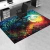 Colorful Peacock Chair Mat: Office Carpet, Oversized Rug for Home Decor, Sofa Mat, Desk Pad Gift Suitable for Bedroom, Living Room, Any Room