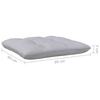 3 Piece Garden Lounge Set with Grey Cushions Solid Pine Wood