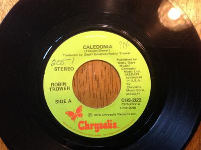 7-дюймовая пластинка ROBIN TROWER - Caledonia CHS2122 CHRYSALIS 1976 Канада Рок Б/у