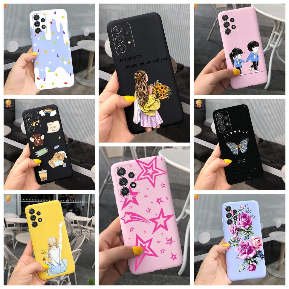 Чехол для Samsung Galaxy A23 5G Модный Милый Прозрачный Матовый Мужской Женский Мягкий ТПУ Силиконовый Чехлы для Телефона Для Samsung Galaxy A23 4G Fundas