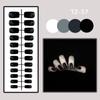 24Pcs Full Cover Solid Color Fake Nails Wearable Press-on Nails  Women