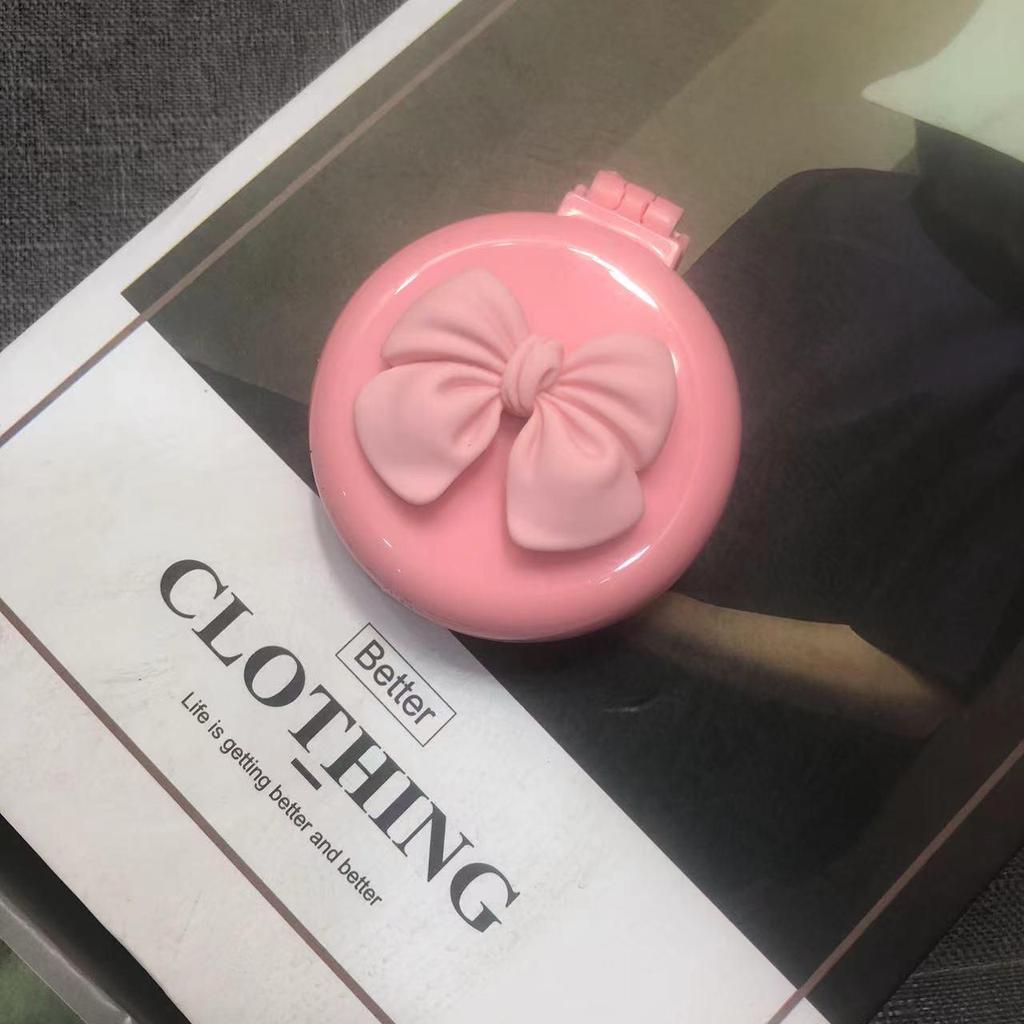 Мини складная массажная расческа с воздушными подушками и бантом