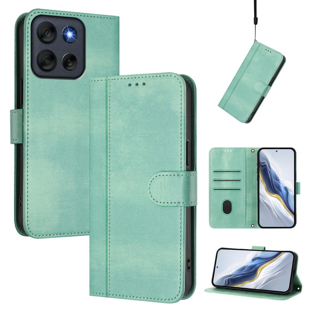 Чехлы-кошелек с подставкой для Motorola Moto G56 5G, чехол для телефона из кожи с ретро-текстурой и ремешком