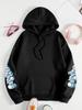 Women Snowman Print Casual Hooded Sweatshirt With Pocket