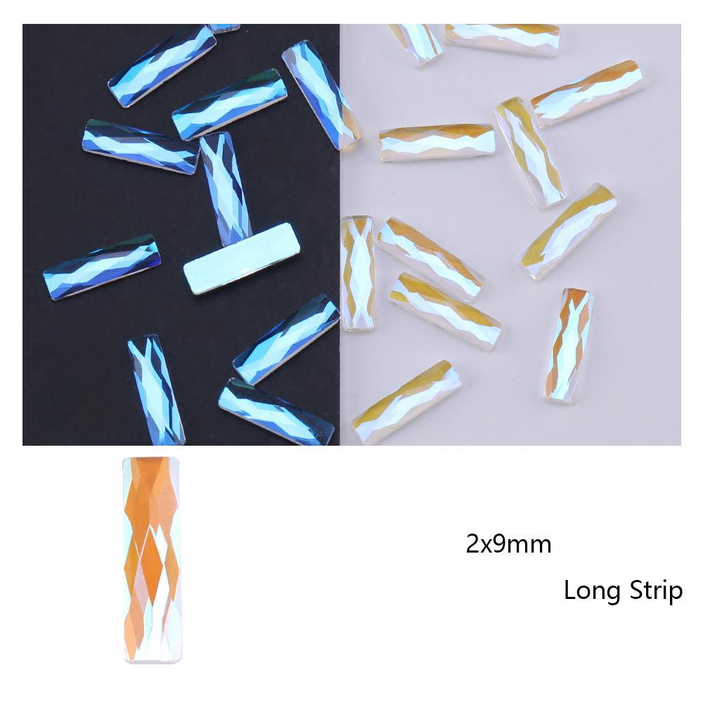 Гальваническое покрытие Aurora Ab Nail Art Diamond Xiaohongshu Warm Elf Internet Celebrity Flat Bottom Special-Shaped Diamond