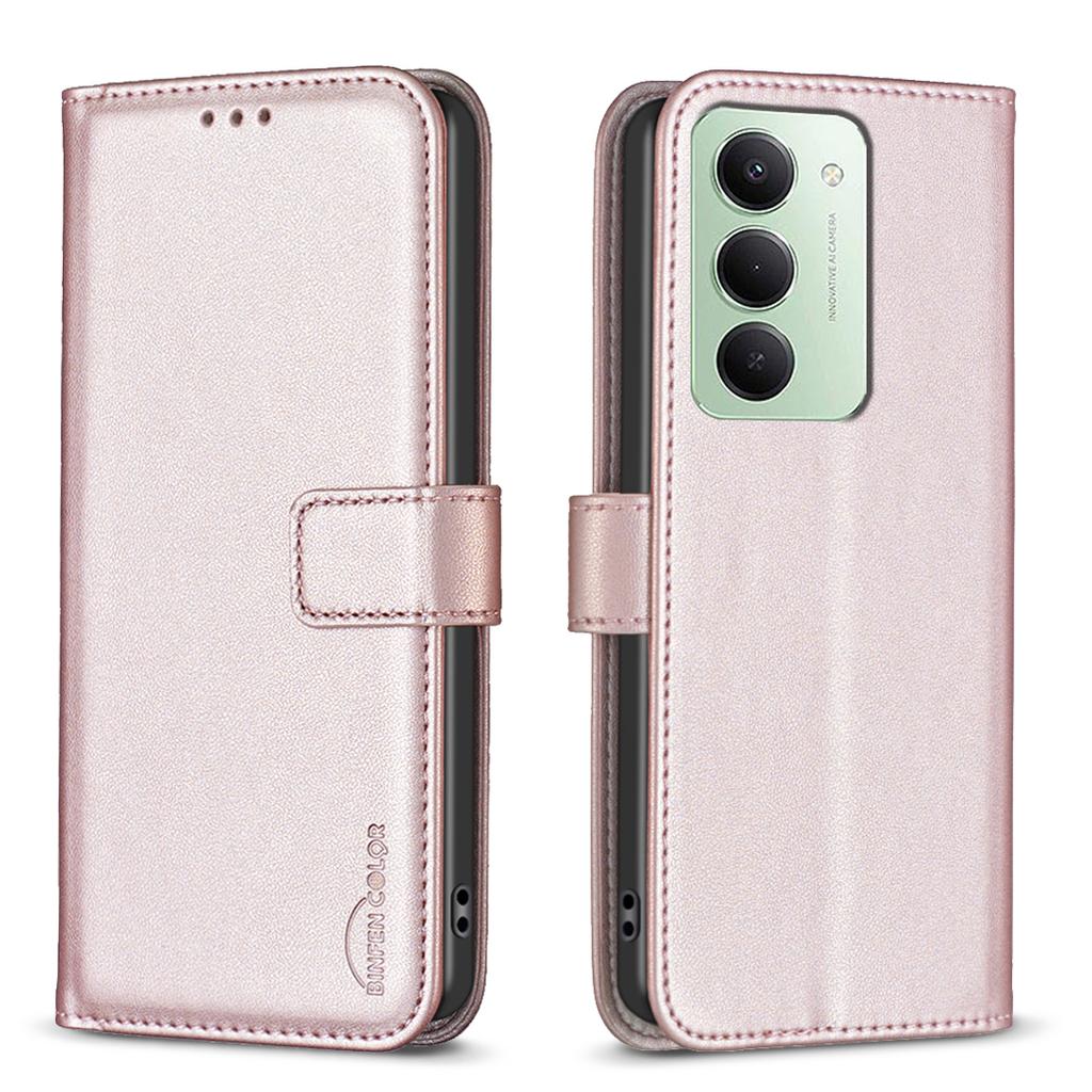 Для Xiaomi Redmi 15 5G (Глобальный) (169 мм) Чехол для телефона BINFEN COLOR BF17 Кошелек Фолио Флип Кожаная обложка