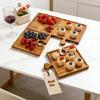 4 шт. Деревянный поднос-закусочница в форме пазла, доска для мясных закусок, сырная тарелка с вырезами для крекеров, универсальная сервировочная доска для вечеринки, барбекю, домашней кухни