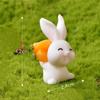 Милая фигурка кролика-морковки, пасхальное рождественское украшение для дома, миниатюрный садовый торт, аксессуары, современная фигурка, подарок